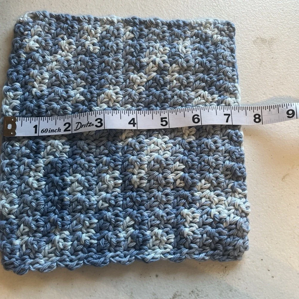 HANDMADE SET OF 3 CROCHET COTTON DISH CLOTHS  *NEW*